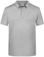 James&Nicholson Basic Polo aus Bio-Baumwolle für Herren, Black S, JN8010 – Grey Heather