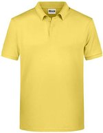 James&Nicholson Basic Polo aus Bio-Baumwolle für Herren, Black S, JN8010 – Light Yellow