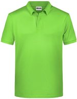 James&Nicholson Basic Polo aus Bio-Baumwolle für Herren, Black S, JN8010 – Lime Green