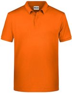 James&Nicholson Basic Polo aus Bio-Baumwolle für Herren, Black S, JN8010 – Orange