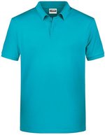 James&Nicholson Basic Polo aus Bio-Baumwolle für Herren, Black S, JN8010 – Turquoise