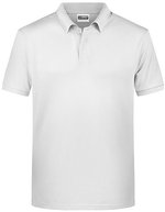James&Nicholson Basic Polo aus Bio-Baumwolle für Herren, Black S, JN8010 – White