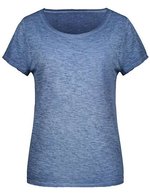 James&Nicholson T-Shirt im Vintage-Look für Damen, Chili XS, JN8015 – Denim