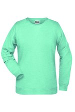 James&Nicholson Sweatshirt aus Bio-Baumwolle für Damen, Black Heather L, JN8021 – Bild 1