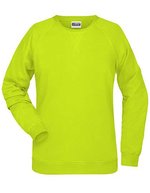 James&Nicholson Sweatshirt aus Bio-Baumwolle für Damen – Acid Yellow