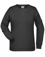 James&Nicholson Sweatshirt aus Bio-Baumwolle für Damen – Black