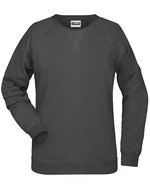 James&Nicholson Sweatshirt aus Bio-Baumwolle für Damen, Black Heather L, JN8021 – Graphite (Uni)
