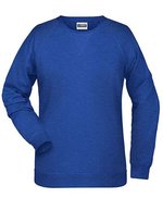 James&Nicholson Sweatshirt aus Bio-Baumwolle für Damen, Black Heather L, JN8021 – Ink Melange