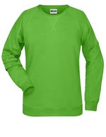 James&Nicholson Sweatshirt aus Bio-Baumwolle für Damen, Black Heather L, JN8021 – Vert citron
