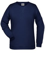 James&Nicholson Sweatshirt aus Bio-Baumwolle für Damen, Black Heather L, JN8021 – Marine