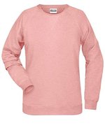 James&Nicholson Sweatshirt aus Bio-Baumwolle für Damen, Black Heather L, JN8021 – Rose Melange