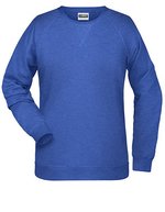 James&Nicholson Sweatshirt aus Bio-Baumwolle für Damen, Black Heather L, JN8021 – Royal Chine