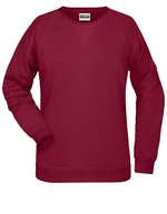 James&Nicholson Sweatshirt aus Bio-Baumwolle für Damen, Black Heather L, JN8021 – Vin