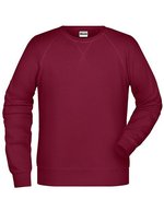 James&Nicholson Bio-Baumwoll-Sweatshirt mit Raglanärmeln, Black S, JN8022 – Wine