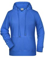 James&Nicholson Hoodie aus Bio-Baumwolle für Damen, Black XS, JN8023 – Cobalt