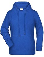 James&Nicholson Hoodie aus Bio-Baumwolle für Damen, Black XS, JN8023 – Ink Melange