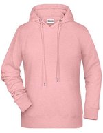 James&Nicholson Hoodie aus Bio-Baumwolle für Damen, Black XS, JN8023 – Rose Melange