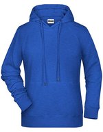 James&Nicholson Hoodie aus Bio-Baumwolle für Damen, Black XS, JN8023 – Royal Heather