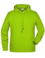 James&Nicholson Kapuzensweat mit Raglanärmeln für Herren, Black S, JN8024 – Bild 2