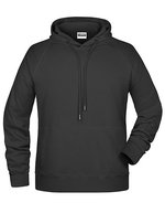 James&Nicholson Kapuzensweat mit Raglanärmeln für Herren, Black S, JN8024 – Nero