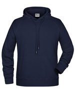 James&Nicholson Kapuzensweat mit Raglanärmeln für Herren, Black S, JN8024 – Blu navy