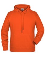 James&Nicholson Kapuzensweat mit Raglanärmeln für Herren, Black S, JN8024 – Arancione