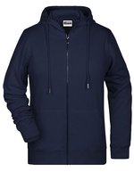 James&Nicholson Zip-Hoodie aus Bio-Baumwolle für Damen, Black XS, JN8025 – Blu navy