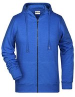 James&Nicholson Zip-Hoodie aus Bio-Baumwolle für Damen, Black XS, JN8025 – Reale Melange