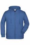 James&Nicholson Zip-Hoody mit Kängurutasche für Herren, Black S, JN8026 – Bild 3