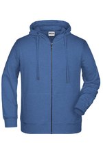 James&Nicholson Zip-Hoody mit Kängurutasche für Herren, Black S, JN8026 – Bild 3