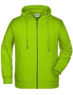 James&Nicholson Zip-Hoody mit Kängurutasche für Herren, Black S, JN8026 – Bild 2