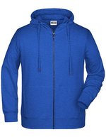 James&Nicholson Zip-Hoody mit Kängurutasche für Herren, Black S, JN8026 – Royal Heather