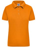 James&Nicholson Workwear Polo in Piqué-Jersey für Damen, White S, JN803 – Orange