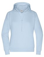 James&Nicholson Lounge Hoody mit Bio-Baumwolle für Damen, Graphite XS, JN8033 – Light Blue
