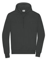 James&Nicholson Lounge Hoody aus Bio-Baumwolle, oversized, Graphite S, JN8034 – Bild 2