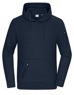 Felpa con cappuccio interlock uomo – Blu navy