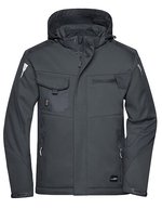 James&Nicholson Craftsmen Softshell-Jacke -STRONG-, CORDURA®-Verstärkung, Black/Black XS, JN824 – Bild 2