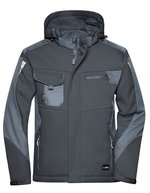 James&Nicholson Craftsmen Softshell-Jacke -STRONG-, CORDURA®-Verstärkung, Black/Black XS, JN824 – Nero/Carbonio
