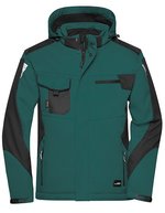 James&Nicholson Craftsmen Softshell-Jacke -STRONG-, CORDURA®-Verstärkung, Black/Black XS, JN824 – Verde scuro/Nero