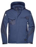 James&Nicholson Craftsmen Softshell-Jacke -STRONG-, CORDURA®-Verstärkung, Black/Black XS, JN824 – Blu navy/Blu navy