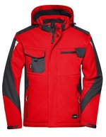James&Nicholson Craftsmen Softshell-Jacke -STRONG-, CORDURA®-Verstärkung, Black/Black XS, JN824 – Rosso/Nero