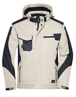 James&Nicholson Craftsmen Softshell-Jacke -STRONG-, CORDURA®-Verstärkung, Black/Black XS, JN824 – Pietra/Nero