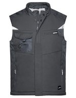 James&Nicholson Craftsmen Softshell-Weste mit Taschen, Black/Black XS, JN825 – Bild 2