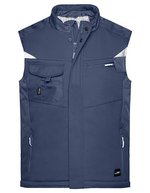James&Nicholson Craftsmen Softshell-Weste mit Taschen, Black/Black XS, JN825 – Navy/Navy