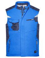 James&Nicholson Craftsmen Softshell-Weste mit Taschen, Black/Black XS, JN825 – Royal/Navy