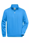 James&Nicholson Halbzip Sweatshirt mit Stehkragen, Aqua XS, JN831 – Bild 3