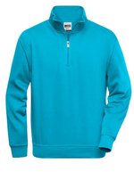 James&Nicholson Halbzip Sweatshirt mit Stehkragen, Aqua XS, JN831 – Turquoise