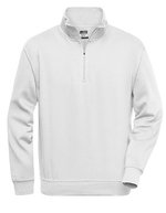 James&Nicholson Halbzip Sweatshirt mit Stehkragen, Aqua XS, JN831 – White