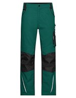James&Nicholson Robuste Workwear Pants "STRONG" mit CORDURA® – Dark Green/Black