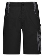 James&Nicholson Robuste Workwear Bermudas "STRONG" mit CORDURA® – Black/Carbon